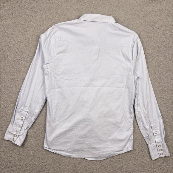 Tecovas Shirt Mens Small Blue Western Pearl Snap Button Down Long Sleeve Cowboy - Picture 3 of 15